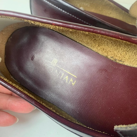 Bostonian Men's Leather Penny Loafer Shoes Pinch Mocassin Toe Burgundy Size 13 D - Picture 7 of 15
